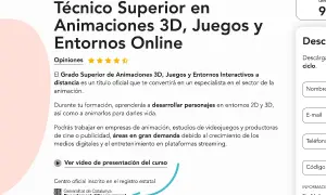 Estudia Animaciones 3D, Juegos y Entornos Online. Cursos acreditados con título oficial para especializarte en el sector.