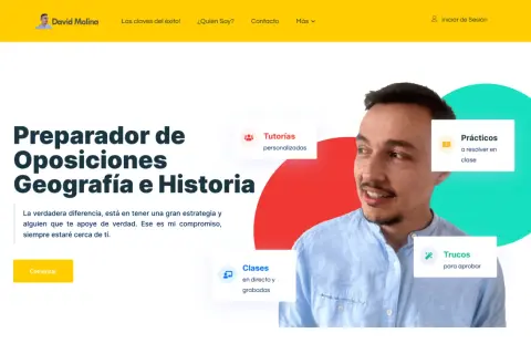 David Molina, preparador de oposiciones profesor historia, ofrece tutorías, clases y trucos para aprobar.