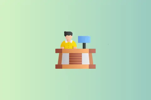 Ilustración de un funcionario en un escritorio, representando la diferencia entre funcionario y funcionario de carrera.