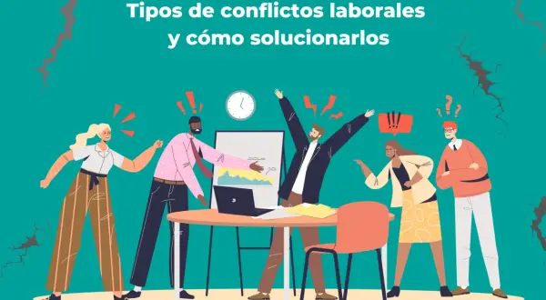 Ilustración de personas discutiendo en una oficina, mostrando cómo resolver conflictos laborales entre compañeros.