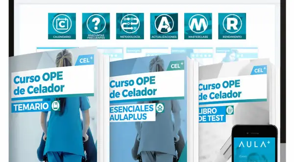Cursos OPE de Celador: temario, esenciales y test. Descubre qué cursos puntúan para celador y prepárate para tu oposición.