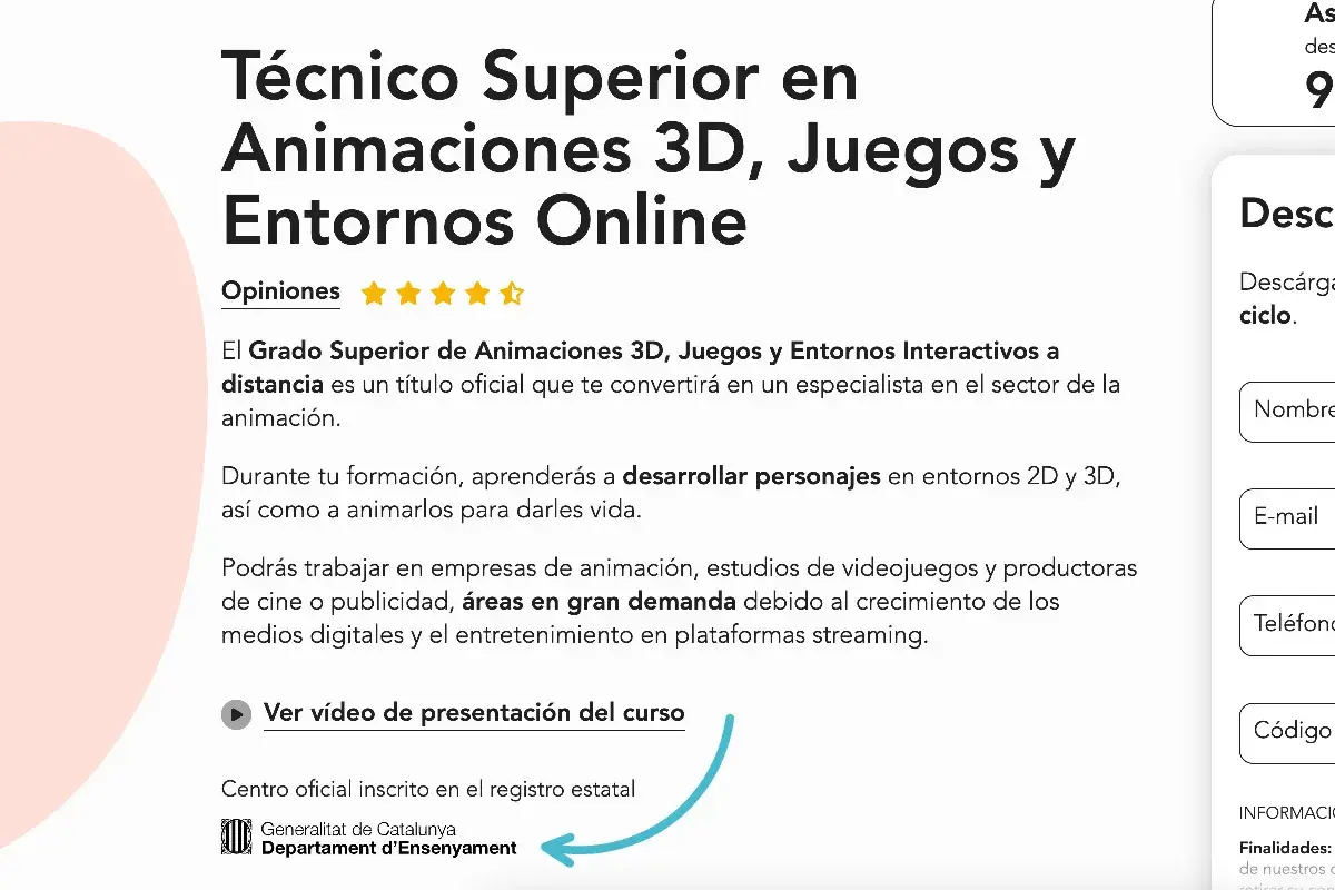 Estudia Animaciones 3D, Juegos y Entornos Online. Cursos acreditados con título oficial para especializarte en el sector.