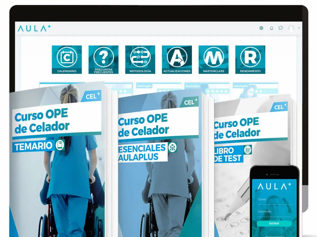 Cursos OPE de Celador: temario, esenciales y test. Descubre qué cursos puntúan para celador y prepárate para tu oposición.