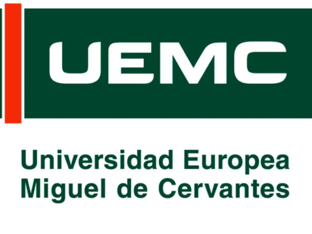 Logo de la Universidad Europea Miguel de Cervantes, que ofrece diversos cursos.