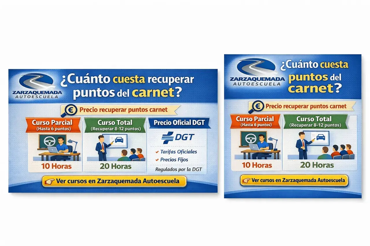 ¿Cuánto dura un curso de 200 horas? La autoescuela Zarzaquemada ofrece cursos para recuperar puntos del carnet, con opciones de 10 y 20 horas.