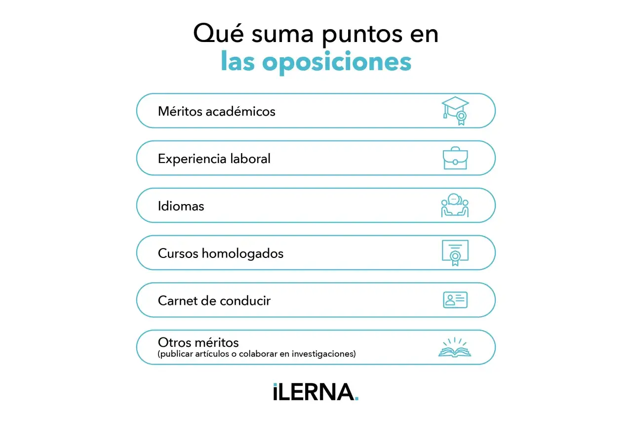 Lista de m&eacute;ritos para oposiciones: acad&eacute;micos, experiencia, idiomas, cursos homologados, carnet y otros. &iexcl;Prepara tus oposiciones con cursos gratis!