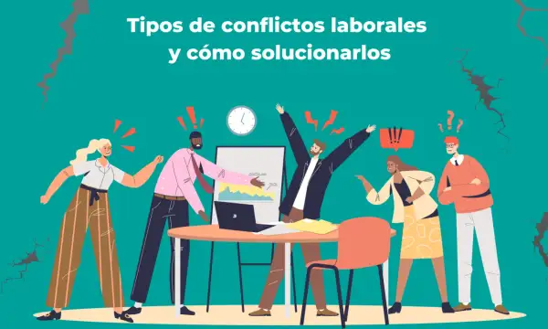 Ilustración de personas discutiendo en una oficina, mostrando cómo resolver conflictos laborales entre compañeros.