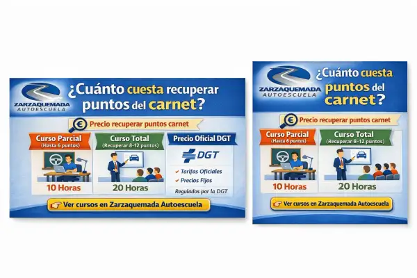 ¿Cuánto dura un curso de 200 horas? La autoescuela Zarzaquemada ofrece cursos para recuperar puntos del carnet, con opciones de 10 y 20 horas.